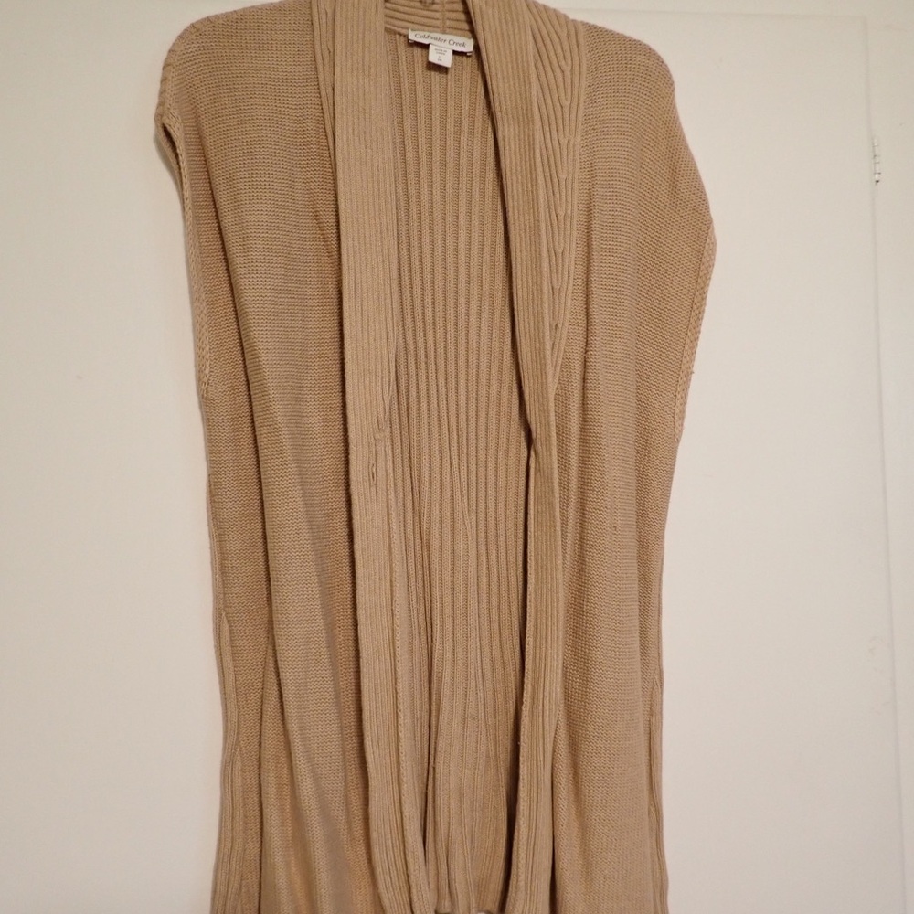 Coldwater Creek Tan Cardigan Sweater